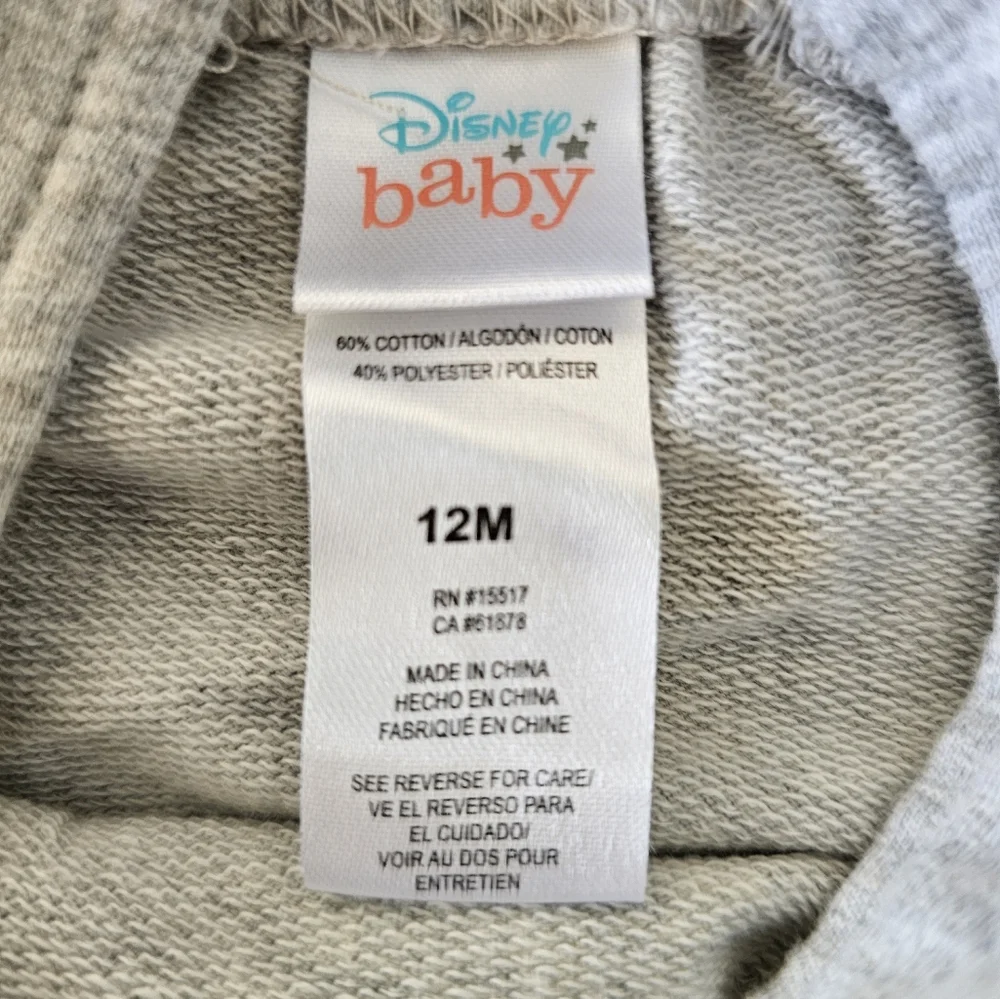 Disney Baby Mickey Mouse Gray Romper 12M Cool Vibes Only Summer Outfit